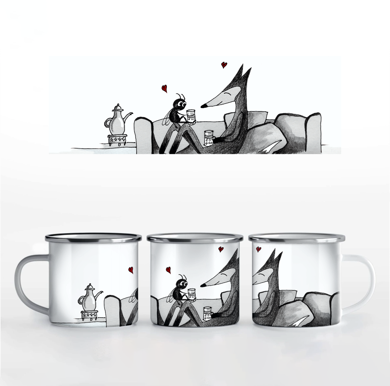 ENAMEL MUG chitchat
